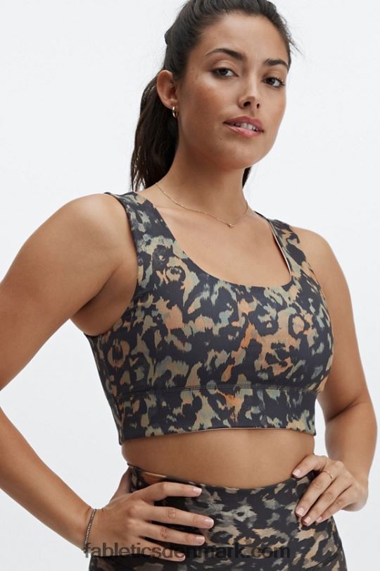 Fabletics Kvinder harlow vendbar sports-bh med medium slagkraft PNX2T1866 vild camo/gaia