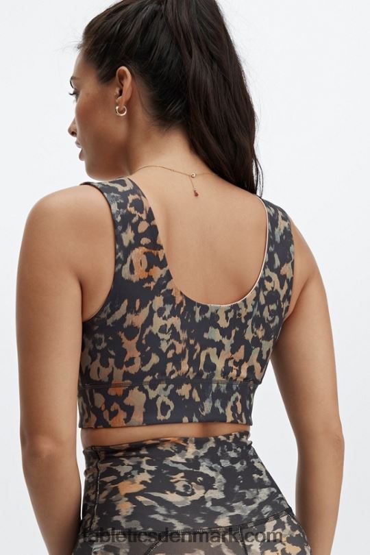 Fabletics Kvinder harlow vendbar sports-bh med medium slagkraft PNX2T1866 vild camo/gaia