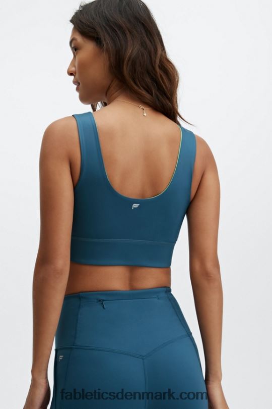 Fabletics Kvinder harlow vendbar sports-bh med medium slagkraft PNX2T1868 midnat krikand/forårsblad
