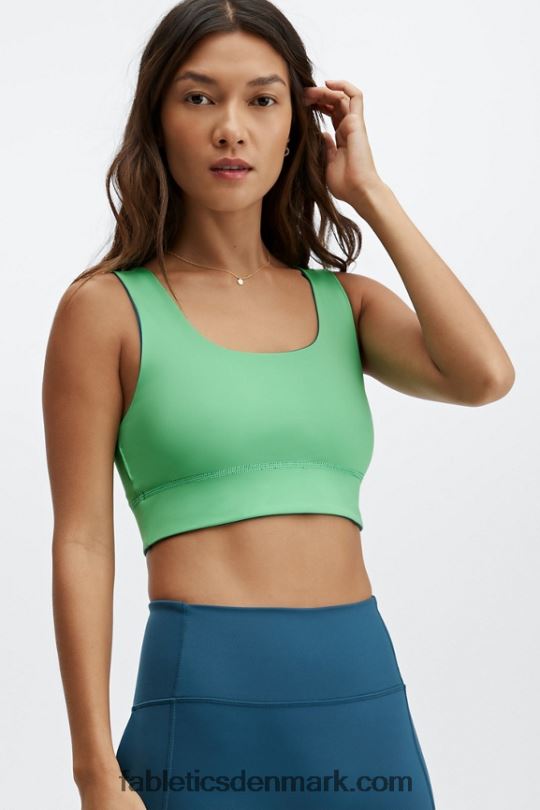 Fabletics Kvinder harlow vendbar sports-bh med medium slagkraft PNX2T1868 midnat krikand/forårsblad