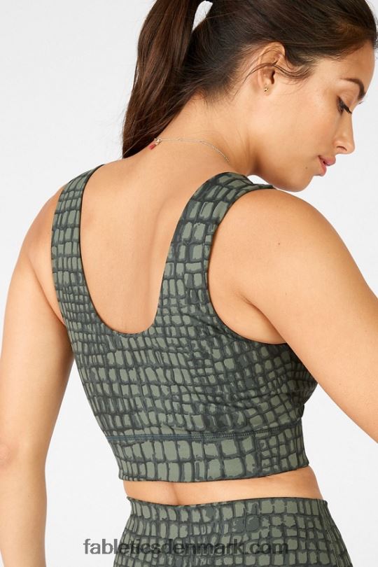 Fabletics Kvinder harlow vendbar sports-bh med medium slagkraft PNX2T1869 safari krokodille/safari