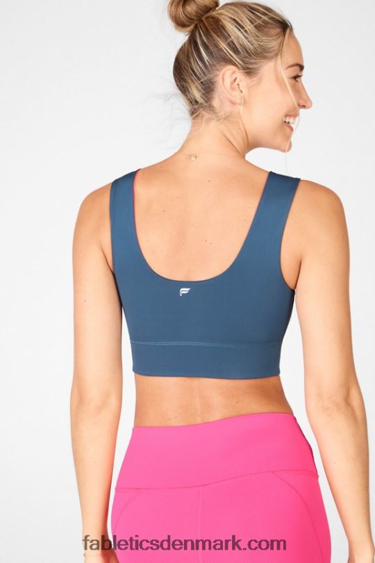Fabletics Kvinder harlow vendbar sports-bh med medium slagkraft PNX2T1871 blå nova/plys pink