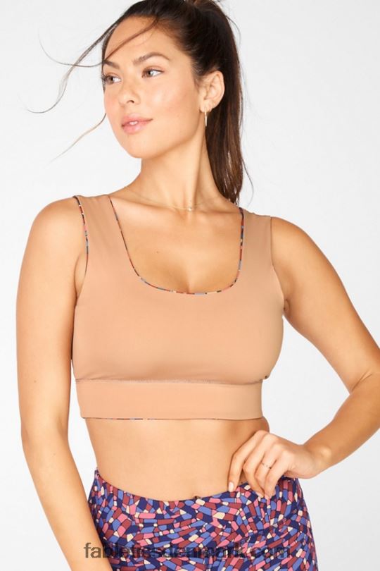 Fabletics Kvinder harlow vendbar sports-bh med medium slagkraft PNX2T1872 marine krystal/driftlandskab