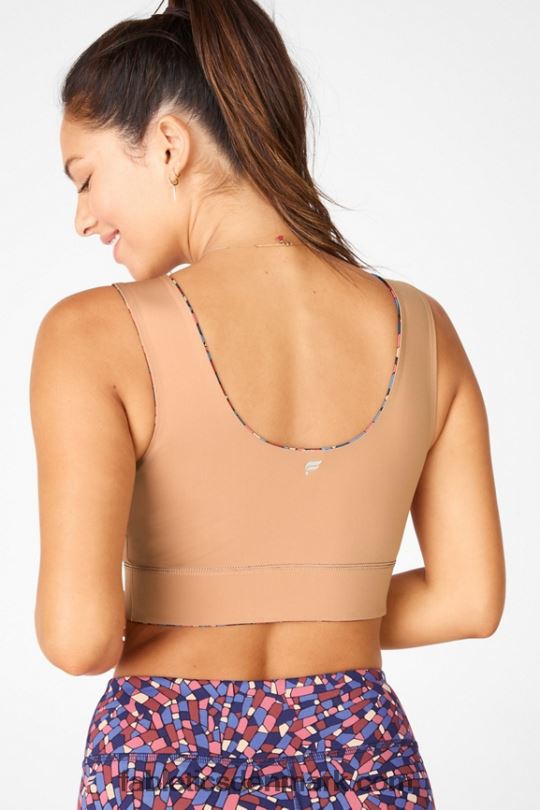 Fabletics Kvinder harlow vendbar sports-bh med medium slagkraft PNX2T1872 marine krystal/driftlandskab