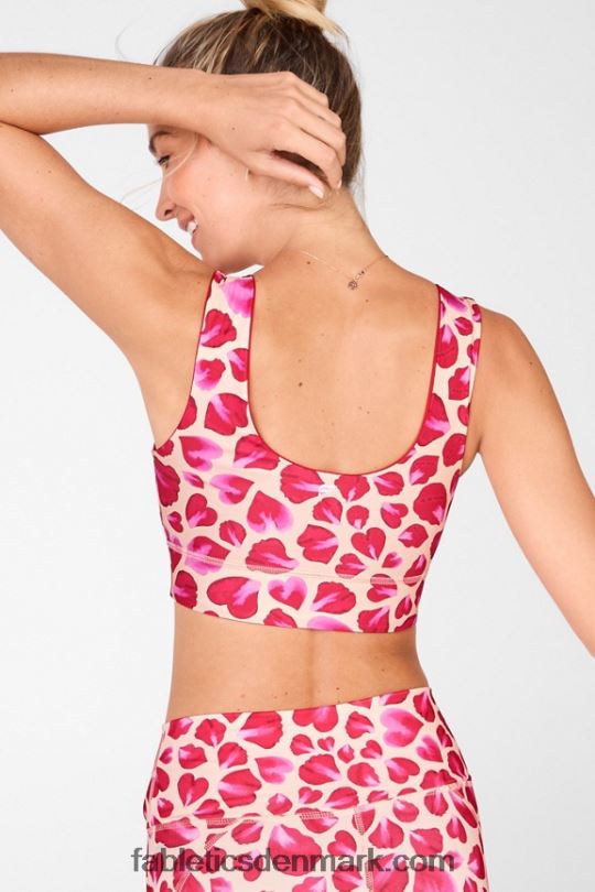Fabletics Kvinder harlow vendbar sports-bh med medium slagkraft PNX2T1873 persimmon/ rosenblade
