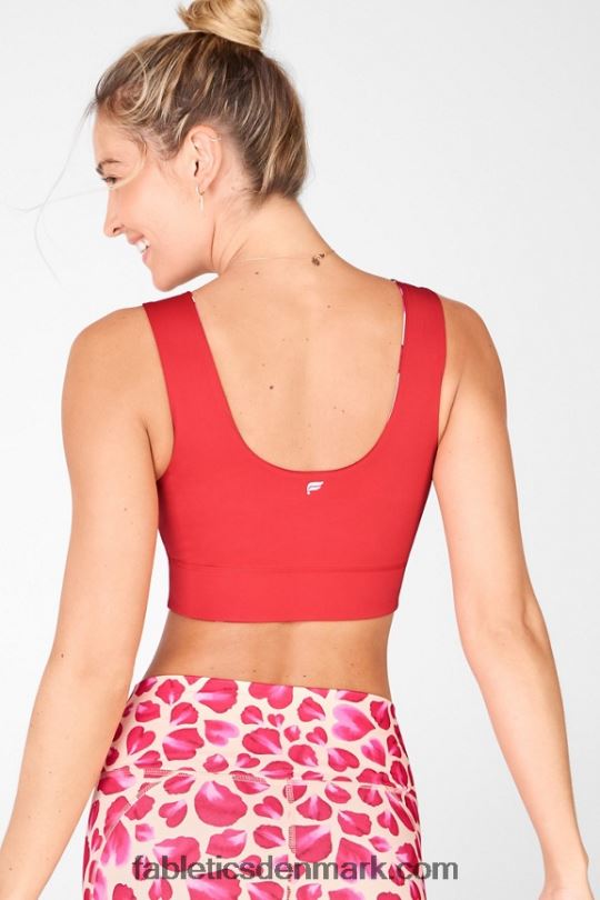 Fabletics Kvinder harlow vendbar sports-bh med medium slagkraft PNX2T1873 persimmon/ rosenblade