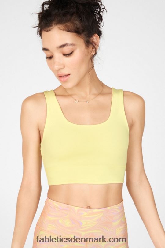 Fabletics Kvinder harlow vendbar sports-bh med medium slagkraft PNX2T1874 marmor/citroncreme