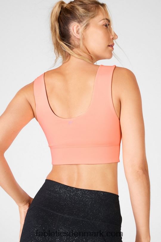Fabletics Kvinder harlow vendbar sports-bh med medium slagkraft PNX2T1876 sort klar glitter/sød tærte
