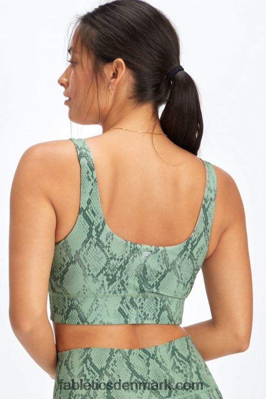 Fabletics Kvinder harlyn midi sports-bh med medium slagkraft PNX2T1851 kaktus slange/pink canyon