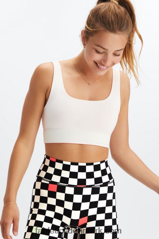 Fabletics Kvinder harlyn midi sports-bh med medium slagkraft PNX2T1854 orange flamme/silke
