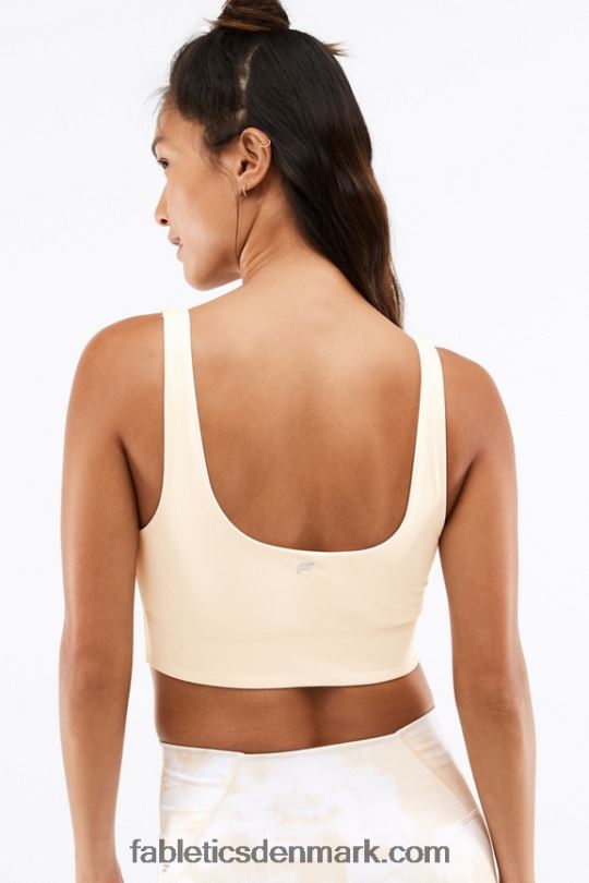 Fabletics Kvinder harlyn midi sports-bh med medium slagkraft PNX2T1857 honningmælk magma