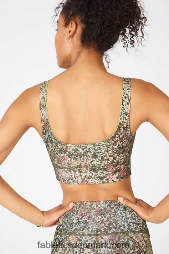 Fabletics Kvinder harlyn vendbar bh PNX2T1906 jord/grøn citrus