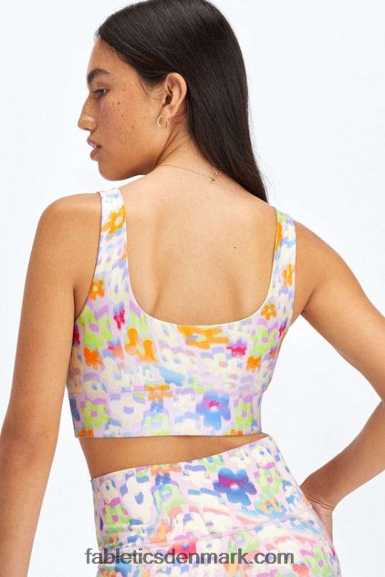 Fabletics Kvinder harlyn vendbar midi sports-bh med medium slagkraft PNX2T1850 new wave blomster/spire