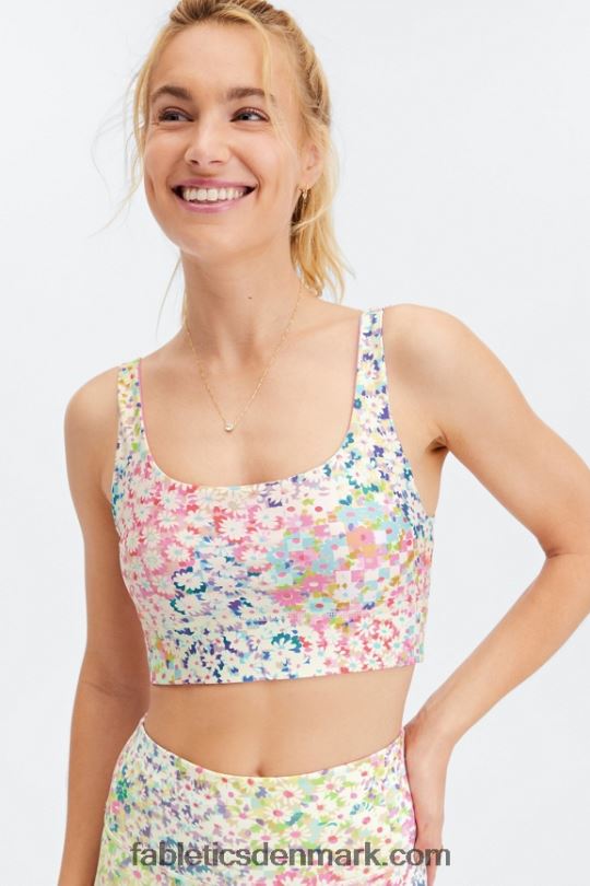 Fabletics Kvinder harlyn vendbar midi sports-bh med medium slagkraft PNX2T1852 patchwork daisy/marmor pink