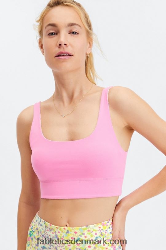 Fabletics Kvinder harlyn vendbar midi sports-bh med medium slagkraft PNX2T1852 patchwork daisy/marmor pink