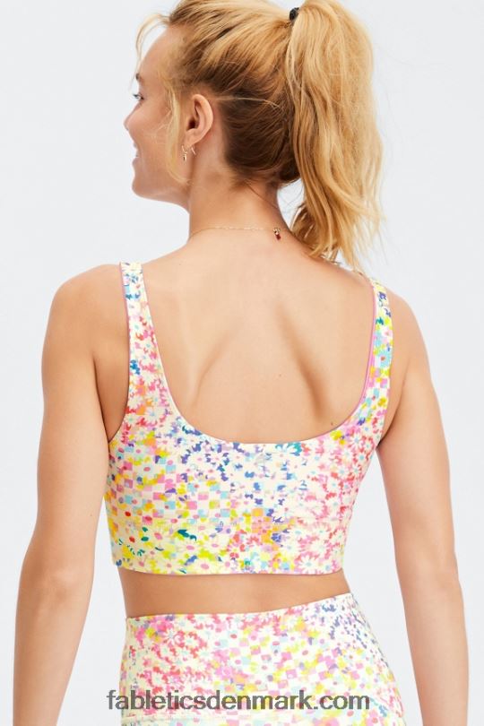 Fabletics Kvinder harlyn vendbar midi sports-bh med medium slagkraft PNX2T1852 patchwork daisy/marmor pink