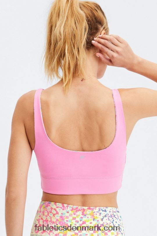 Fabletics Kvinder harlyn vendbar midi sports-bh med medium slagkraft PNX2T1852 patchwork daisy/marmor pink