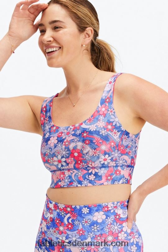 Fabletics Kvinder harlyn vendbar midi sports-bh med medium slagkraft PNX2T1853 frihed blomster/tebær