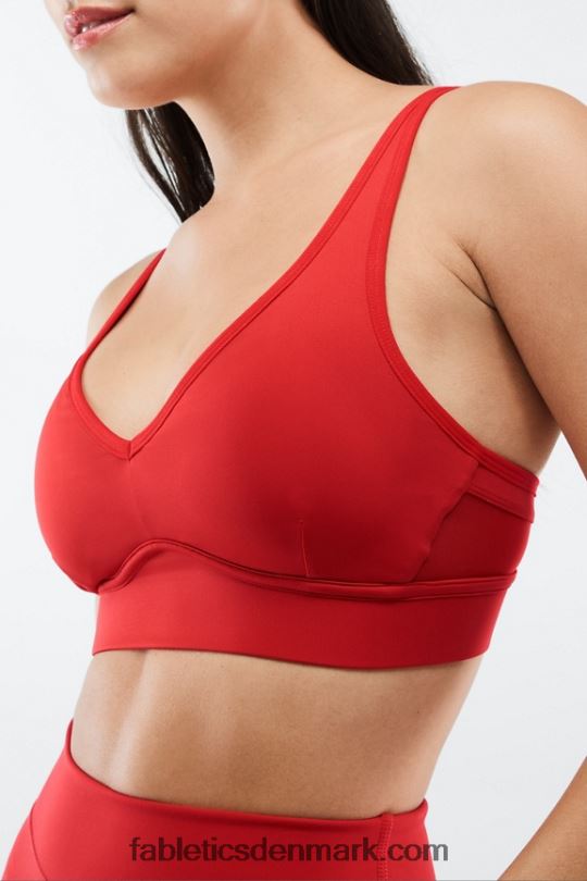 Fabletics Kvinder khloe medium impact sports bh PNX2T1893 rødt æble
