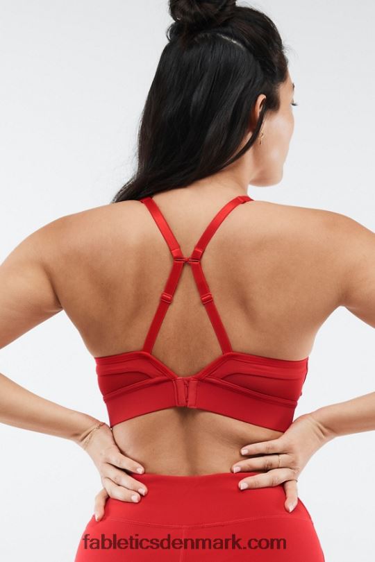 Fabletics Kvinder khloe medium impact sports bh PNX2T1893 rødt æble