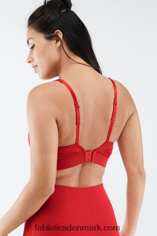 Fabletics Kvinder khloe medium impact sports bh PNX2T1893 rødt æble
