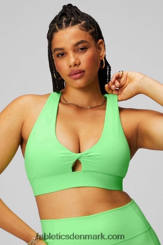 Fabletics Kvinder oasis twist sports bh 104 PNX2T1697 mintglødende neon