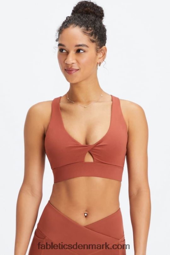 Fabletics Kvinder oasis twist sports bh 105 PNX2T1699 mahogni