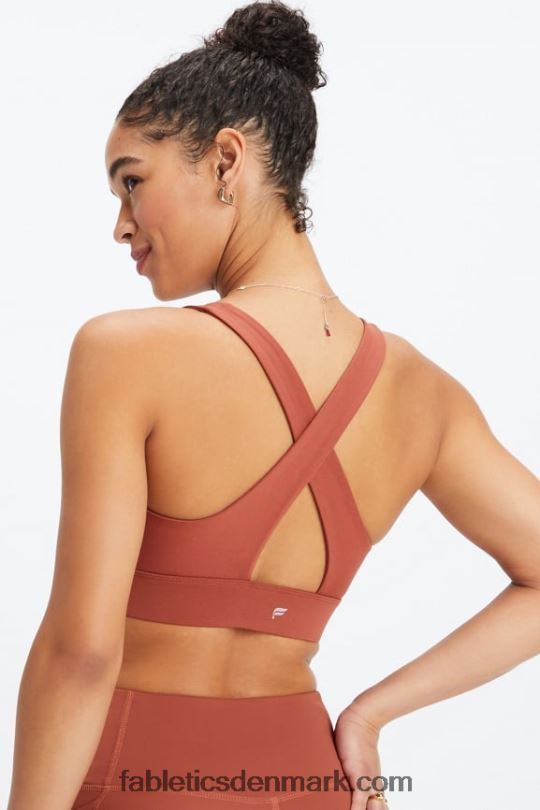 Fabletics Kvinder oasis twist sports bh 105 PNX2T1699 mahogni