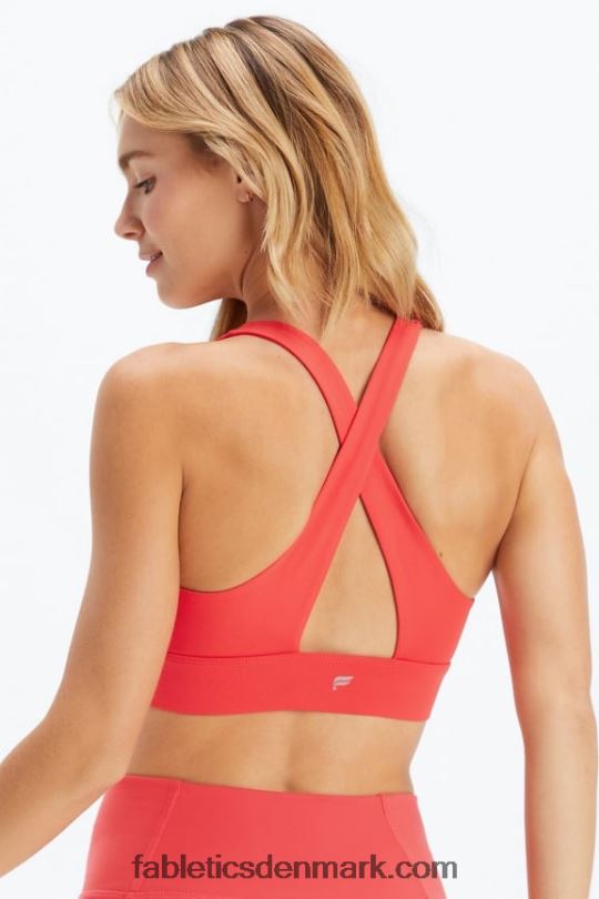 Fabletics Kvinder oasis twist sports bh 107 PNX2T1710 jordbær rød
