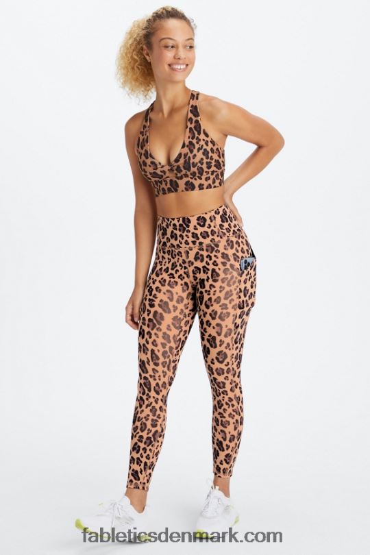 Fabletics Kvinder oasis twist sports bh 107 PNX2T1712 naturlig leopard