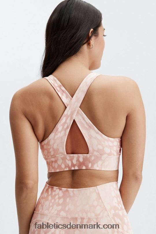 Fabletics Kvinder oasis twist sports bh 108 PNX2T1718 sand plettet