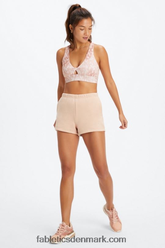 Fabletics Kvinder oasis twist sports bh 108 PNX2T1718 sand plettet