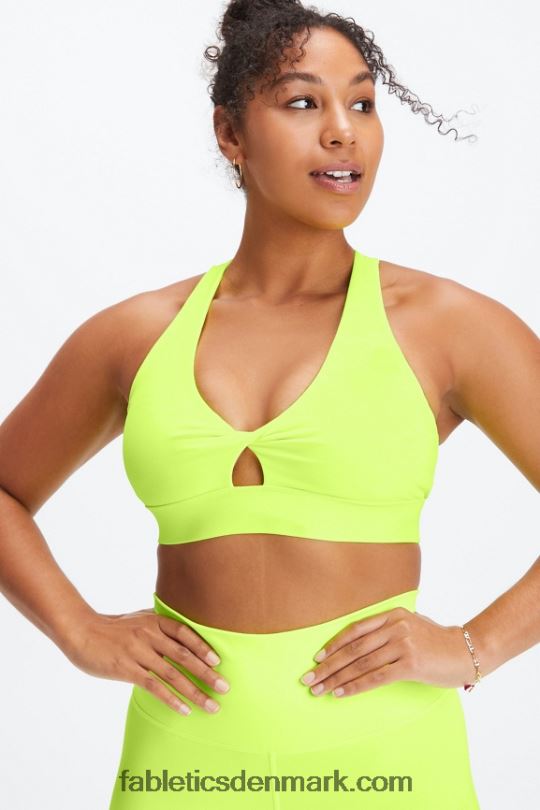 Fabletics Kvinder oasis twist sports bh 109 PNX2T1723 neon