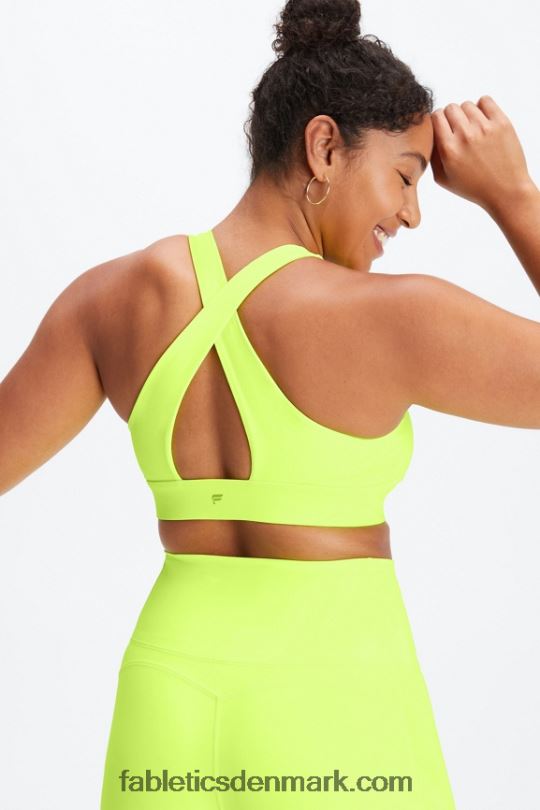 Fabletics Kvinder oasis twist sports bh 109 PNX2T1723 neon