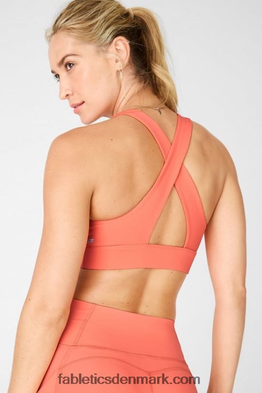 Fabletics Kvinder oasis twist sports bh 111 PNX2T1731 koral dis
