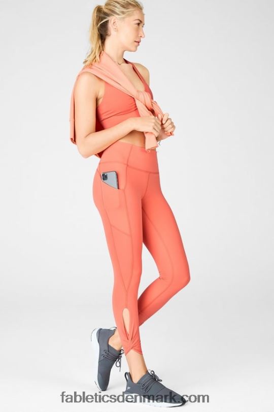 Fabletics Kvinder oasis twist sports bh 111 PNX2T1731 koral dis