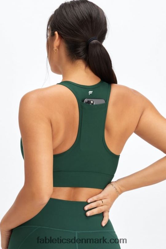 Fabletics Kvinder on-the-go medium impact sports bh 112 PNX2T1741 mørk fyr