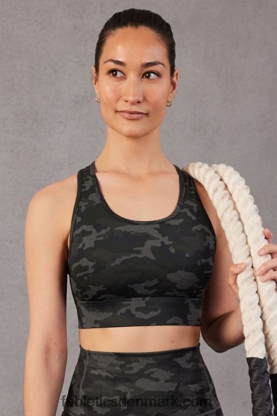 Fabletics Kvinder on-the-go medium impact sports bh 112 PNX2T1742 kul camo