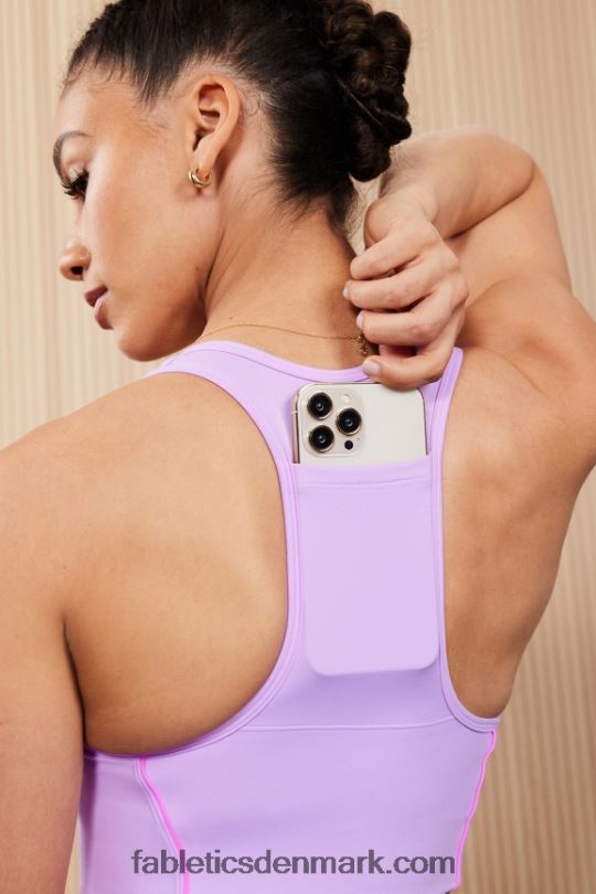 Fabletics Kvinder on-the-go medium impact sports bh 112 PNX2T1743 lilla cosmo/pink escape