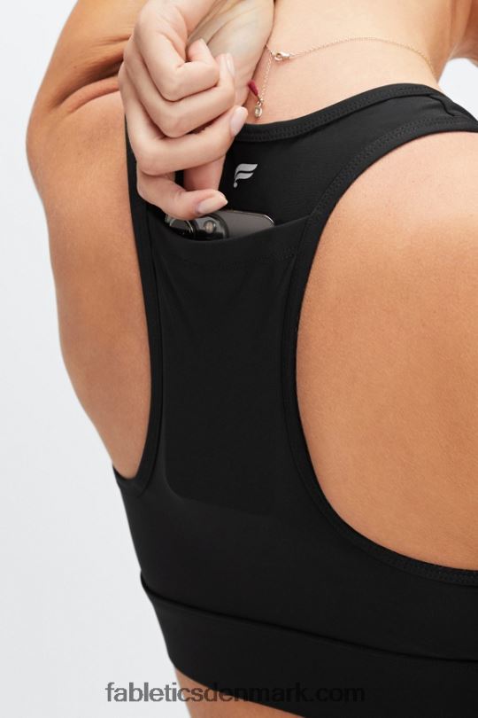 Fabletics Kvinder on-the-go medium impact sports bh 113 PNX2T1745 sort