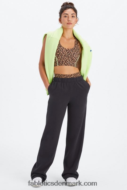 Fabletics Kvinder on-the-go medium impact sports bh 113 PNX2T1748 bølget gepard/highlighter