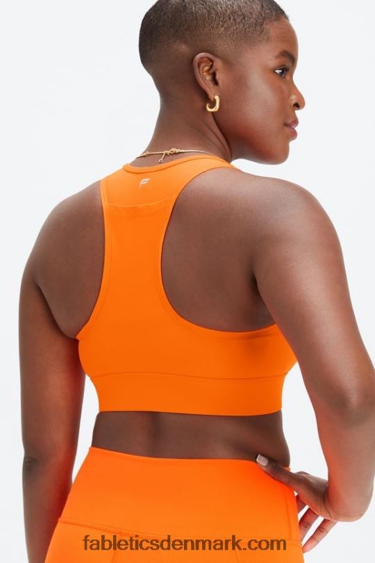 Fabletics Kvinder on-the-go medium impact sports bh 114 PNX2T1749 blinke orange
