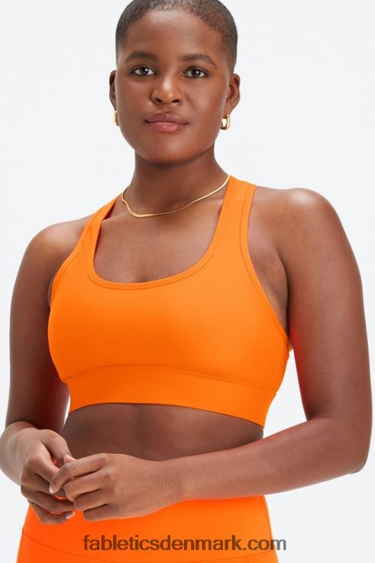 Fabletics Kvinder on-the-go medium impact sports bh 114 PNX2T1749 blinke orange