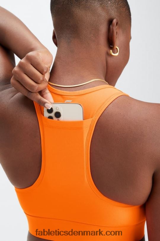 Fabletics Kvinder on-the-go medium impact sports bh 114 PNX2T1749 blinke orange
