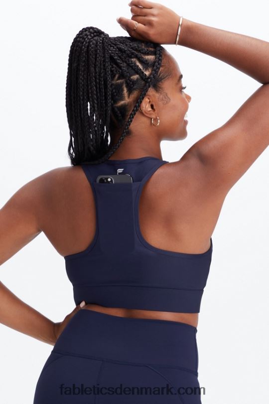 Fabletics Kvinder on-the-go medium impact sports bh 114 PNX2T1752 dyb flåde
