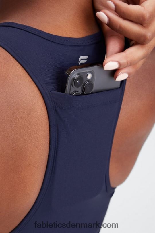 Fabletics Kvinder on-the-go medium impact sports bh 114 PNX2T1752 dyb flåde