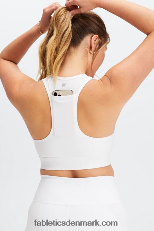 Fabletics Kvinder on-the-go medium impact sports bh 115 PNX2T1754 lyse hvid