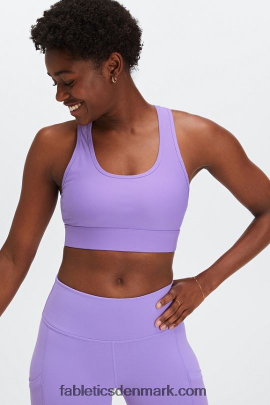 Fabletics Kvinder on-the-go medium impact sports bh 115 PNX2T1759 vilde blåregn