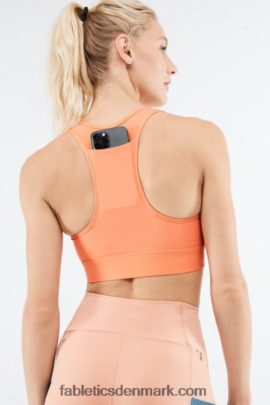 Fabletics Kvinder on-the-go medium impact sports bh 117 PNX2T1767 orange udbrud