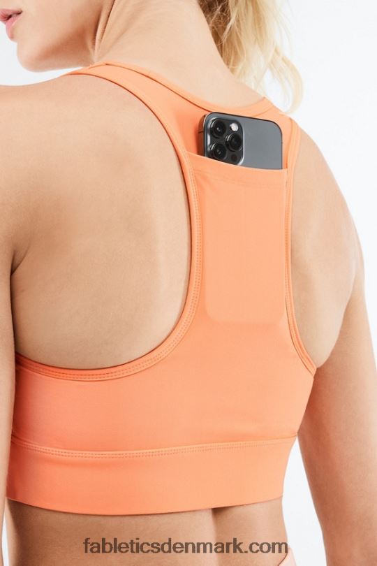 Fabletics Kvinder on-the-go medium impact sports bh 117 PNX2T1767 orange udbrud